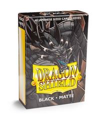 Dragon Shield Matte Japanese Mini-Size Sleeves - Black - 60ct